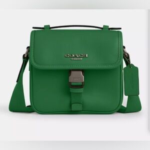 Coach Racer Crossbody Bag # CBH56 / Gunmetal / Kelly
